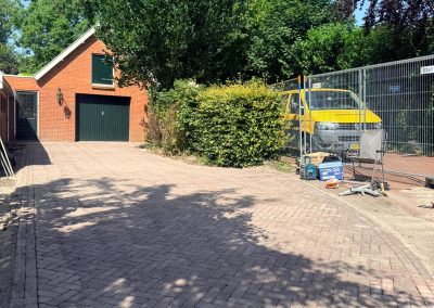 Straatwerk bij woningversterking Siddeburen